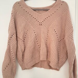Women's Pink Knit Sweater